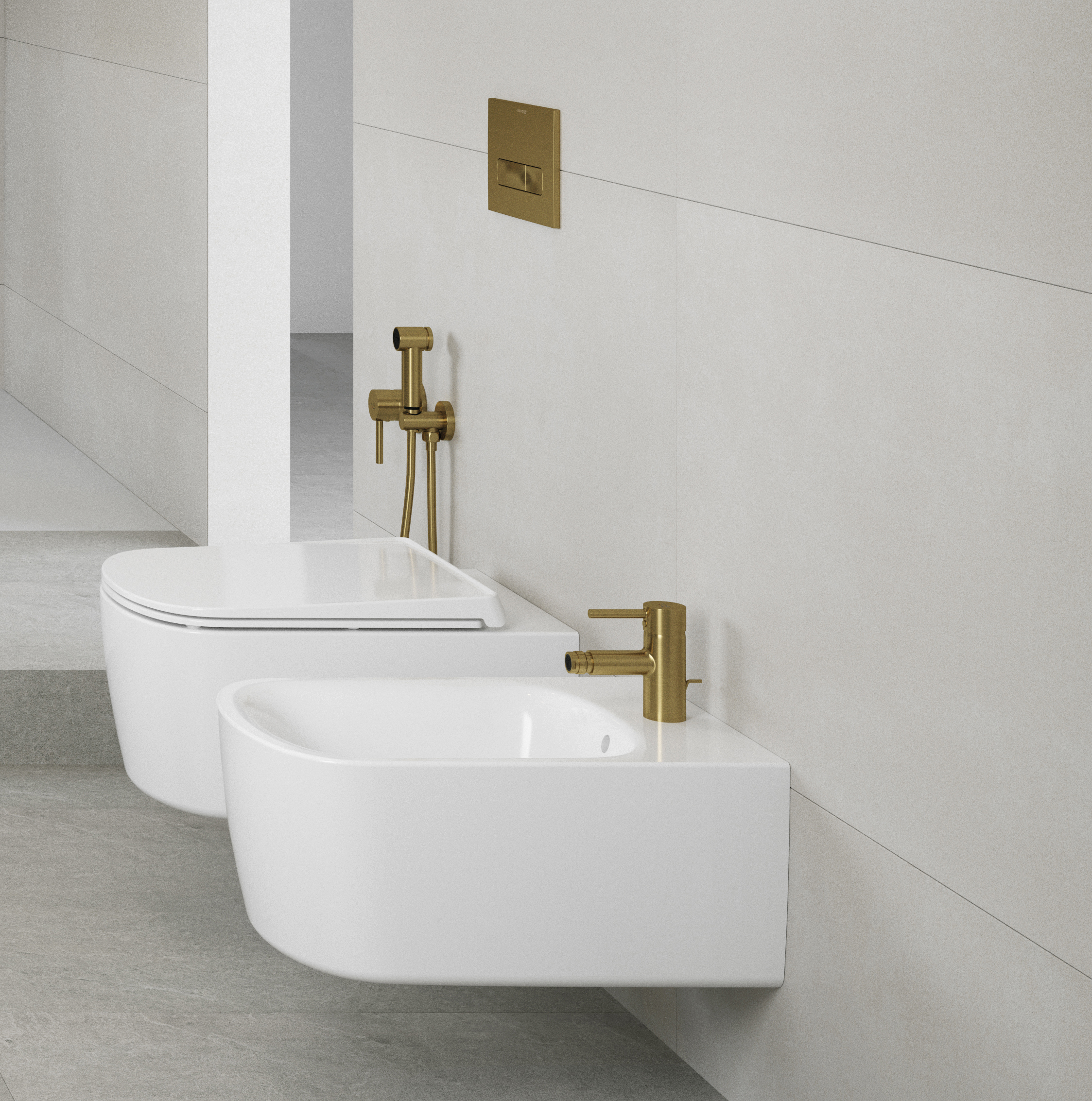 KLUDI-BOZZ BRUSHED GOLD Koupelnové baterie