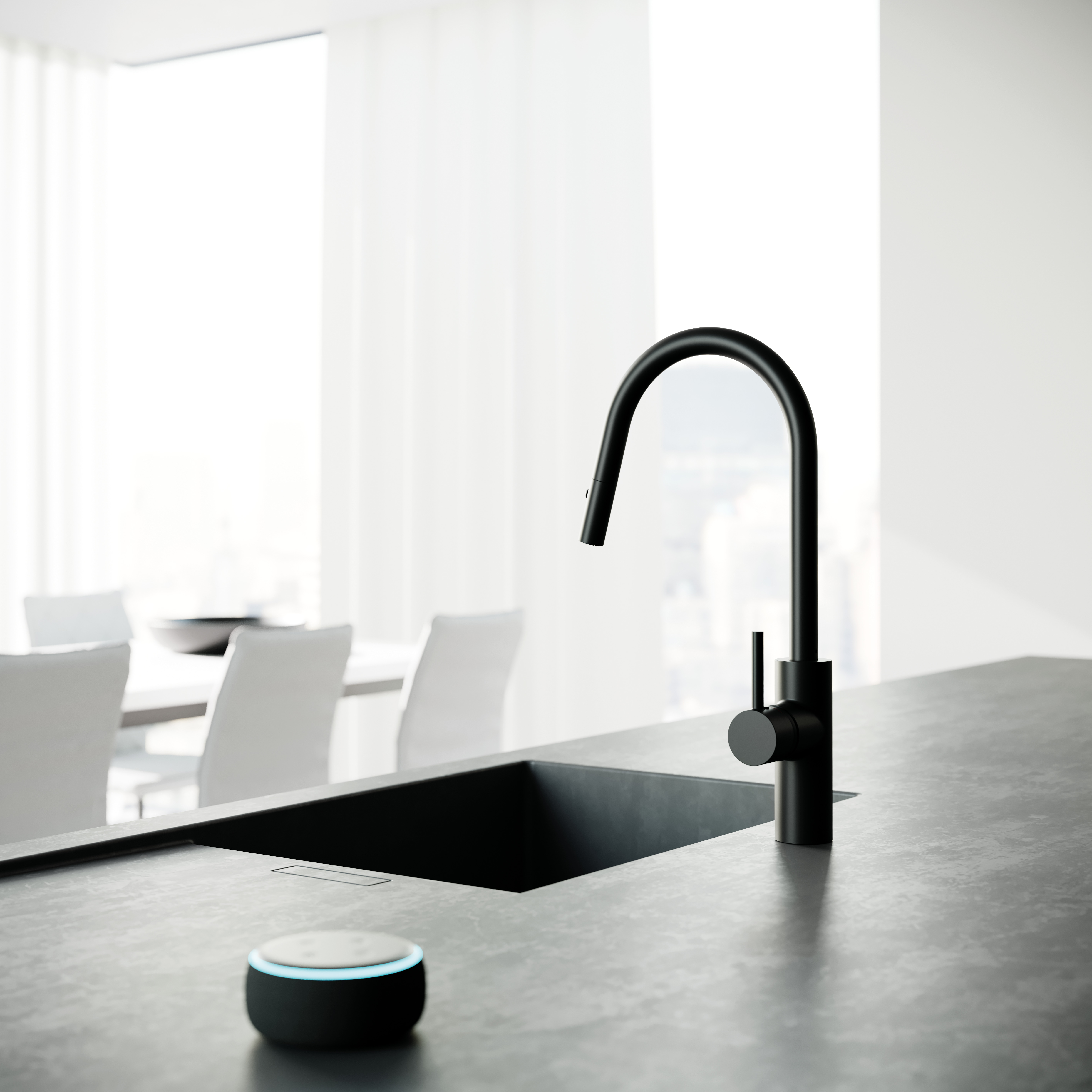 KLUDI-E-GO VOICE Kuchynské batérie