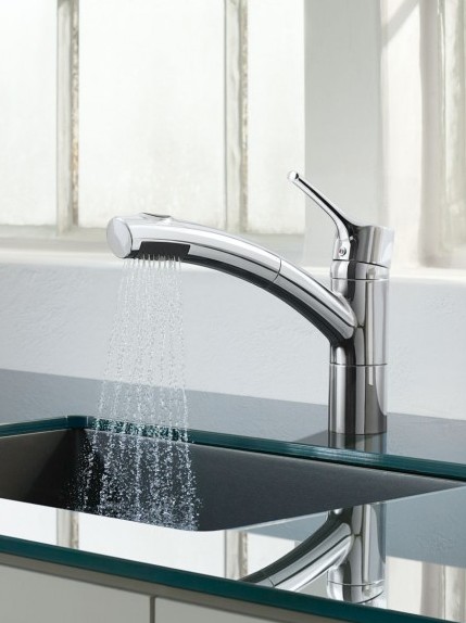 Bateria kuchenna KLUDI TRENDO Zdjęcie przedstawia baterię kuchenną KLUDI TRENDO z przełącznikiem natrysk/strumień