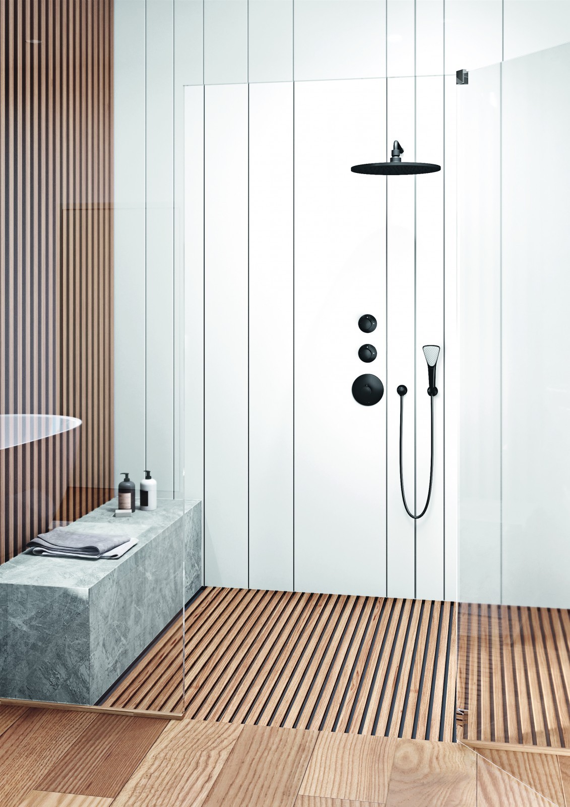 KLUDI A-QA BLACK&WHITE Zestawy natryskowe