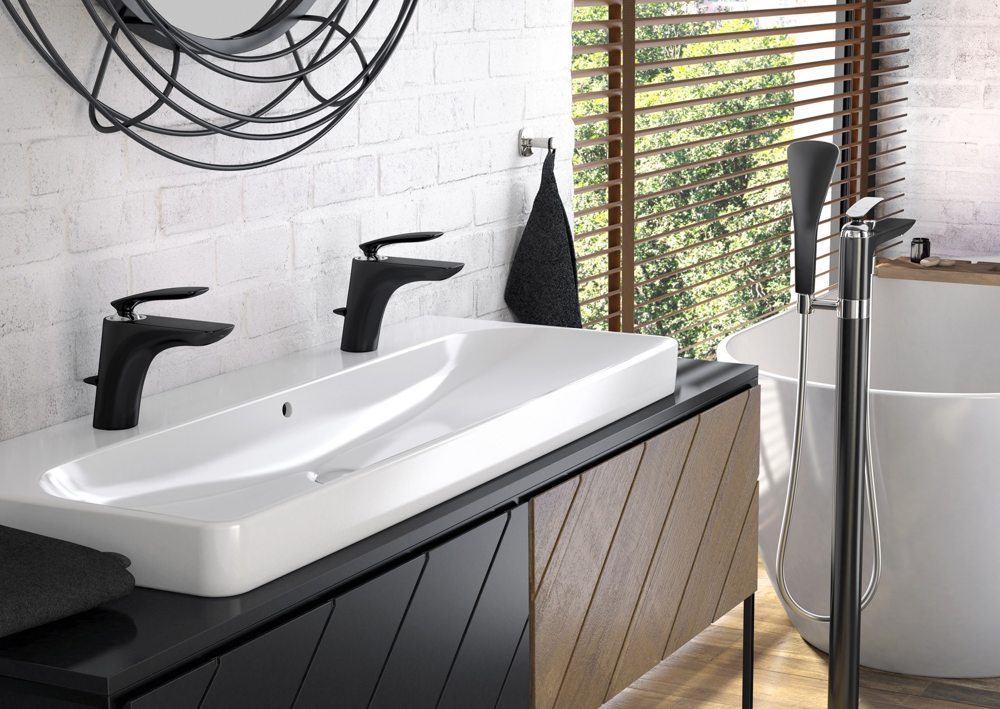 Na zdjęciu armatura do łazienki z serii KLUDI BALANCE