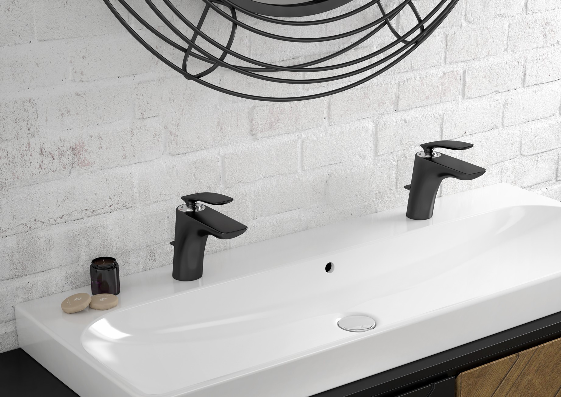 Na zdjęciu widoczna jest armatura umywalkowa KLUDI BALANCE BLACK