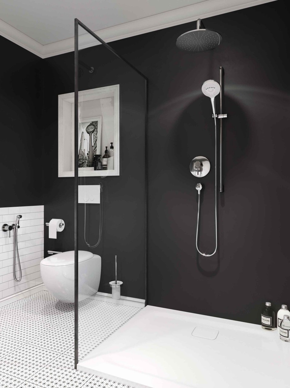 na zdjęciu widzimy armaturę podtynkową wannowo-natryskową serii KLUDI BOZZ 