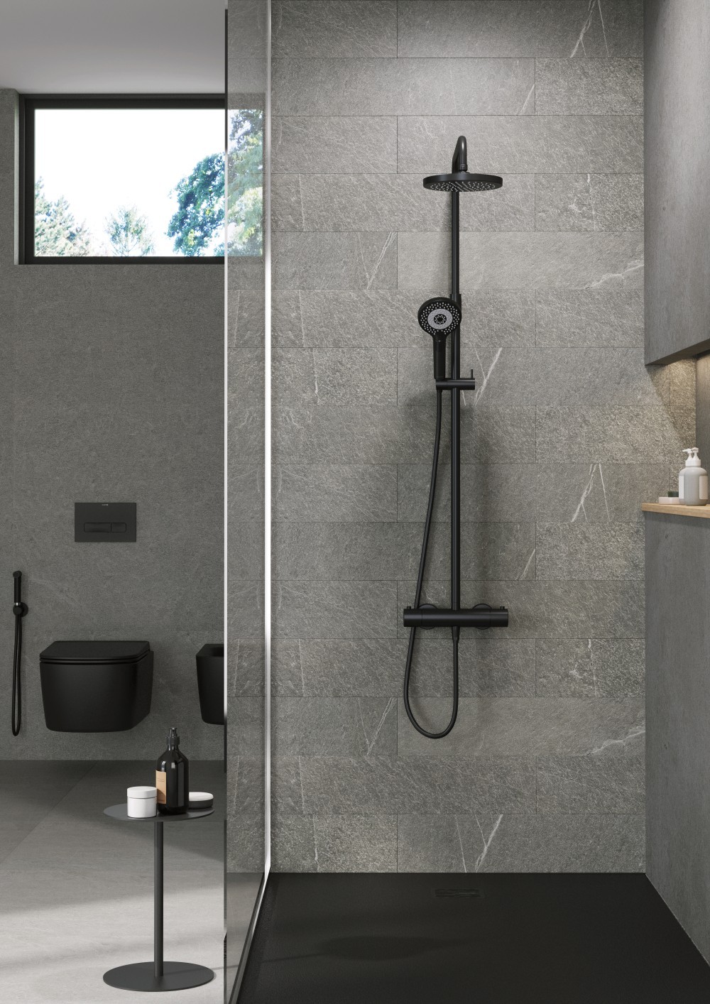 KLUDI-DIVE BLACK Zestawy natryskowe